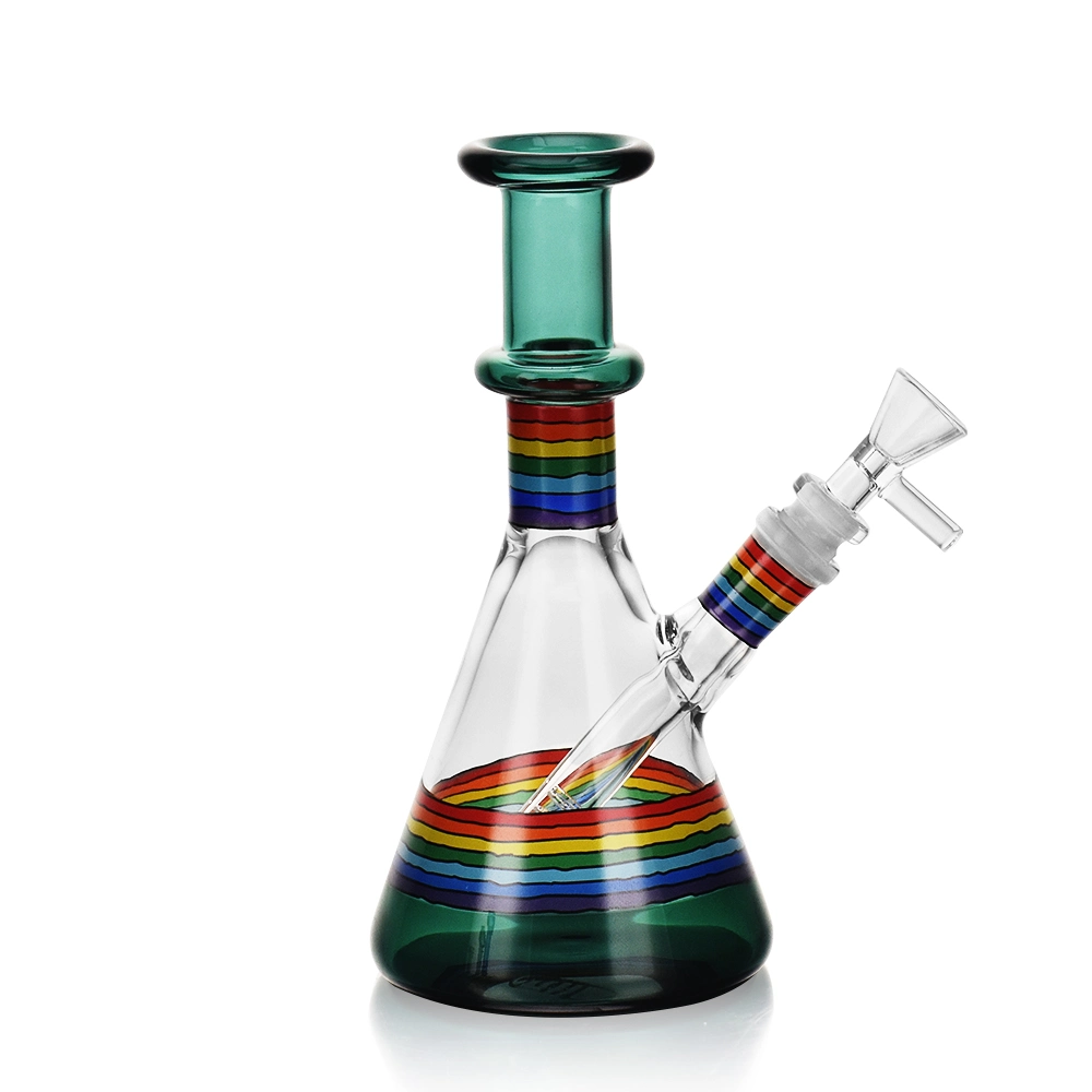 Esigo New Decal Design 6.7" Wholesale Rainbowl Glass Shisha Hookah Oil DAB Rig Smoking Glass Water Pipe with Fast Shipping